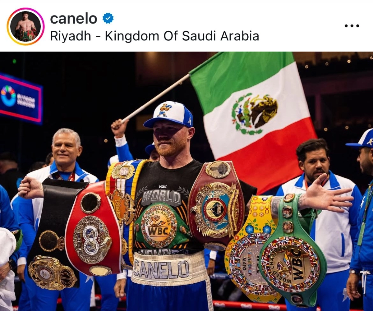 Canelo, cinturón, oro
