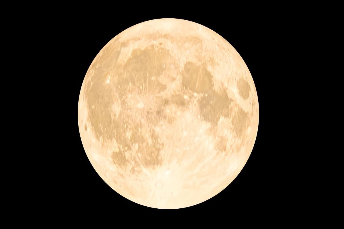cielo, estrellas, luna llena