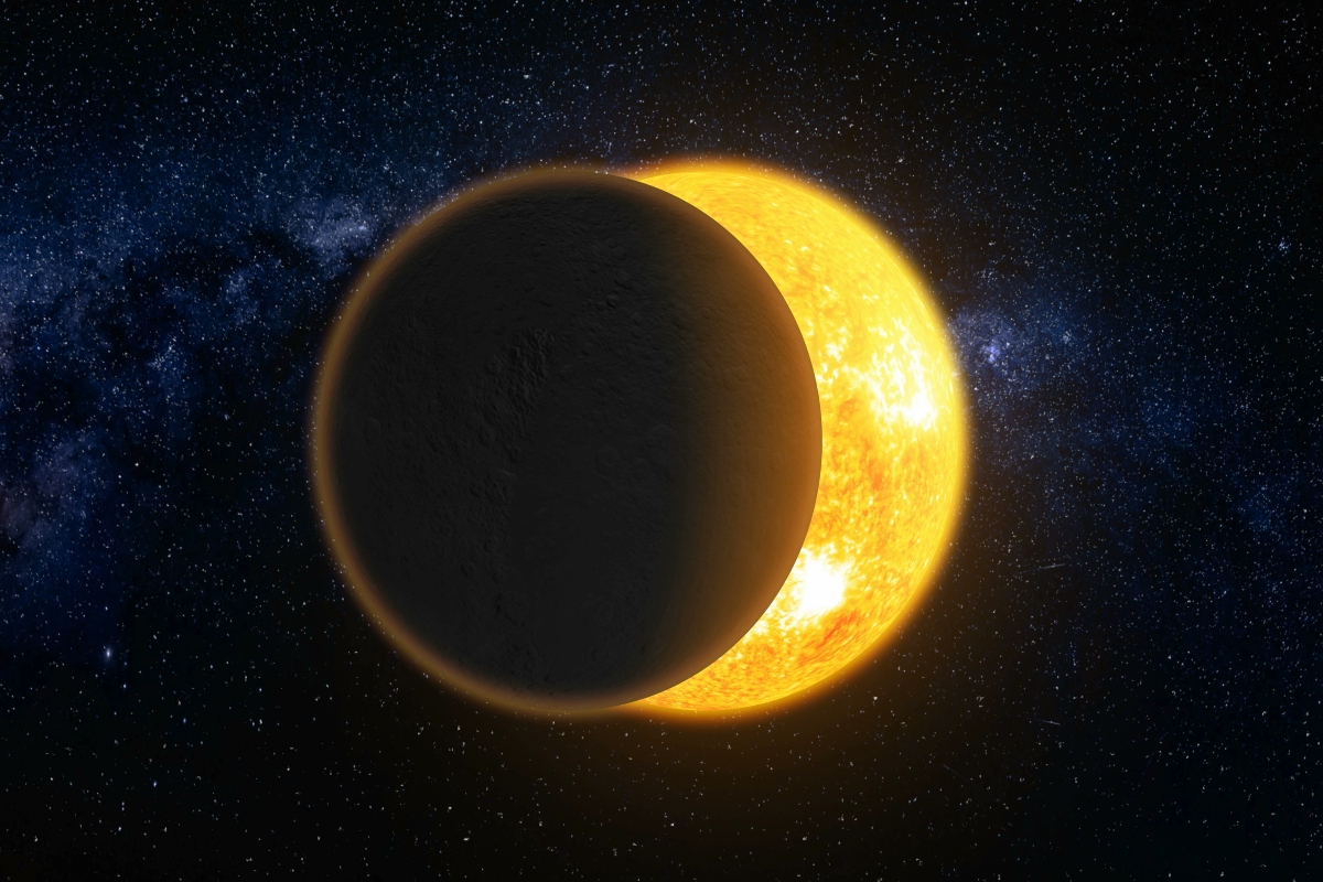 Eclipse, sun, moon