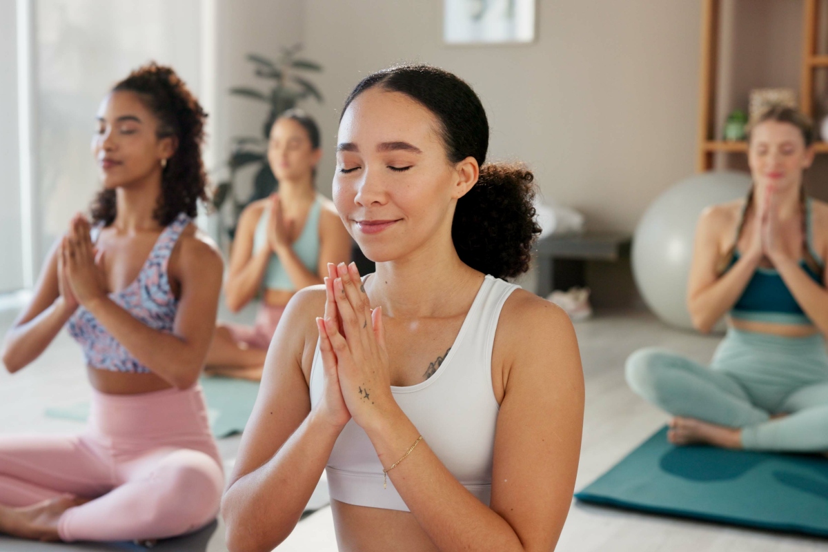 yoga, meditación, estrés