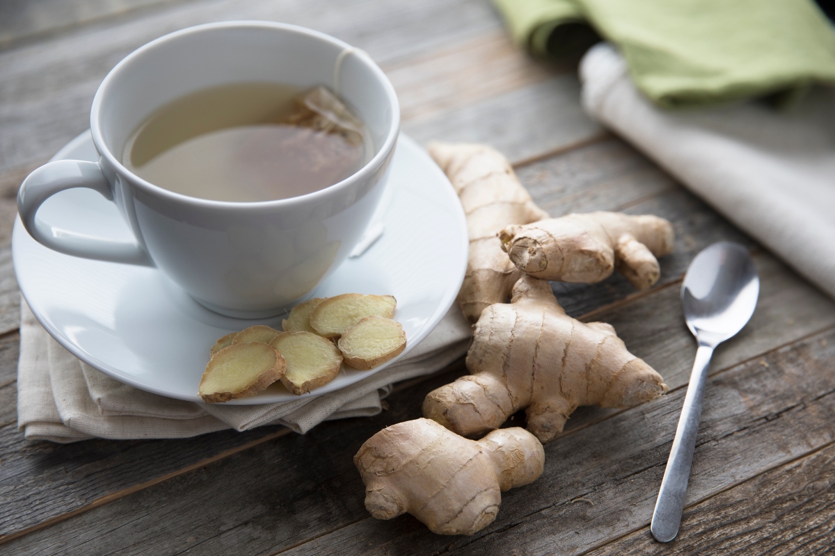 té, jengibre, salud