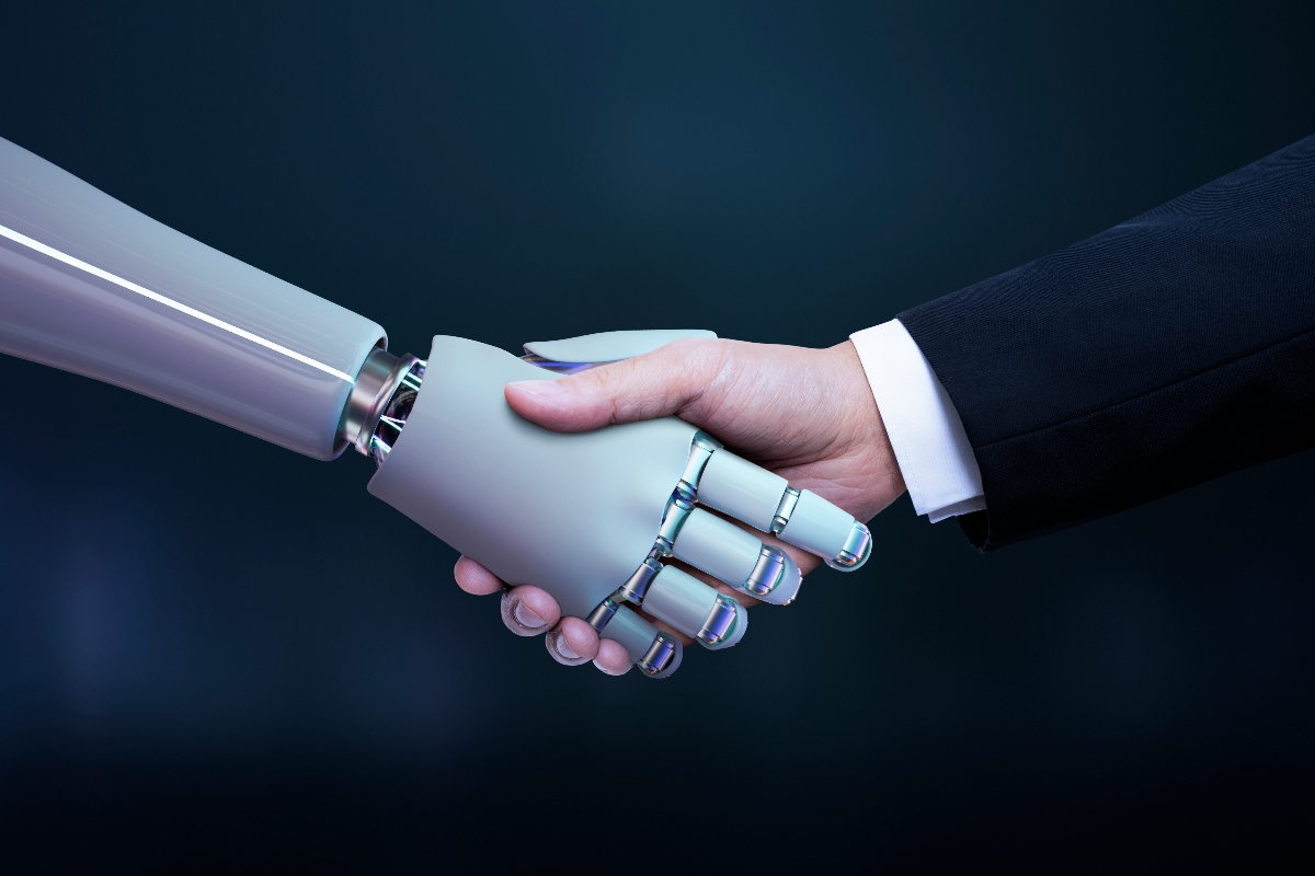 inteligencia artificial, robot, apretón de manos robot humano, tecnología, QuéOnnda