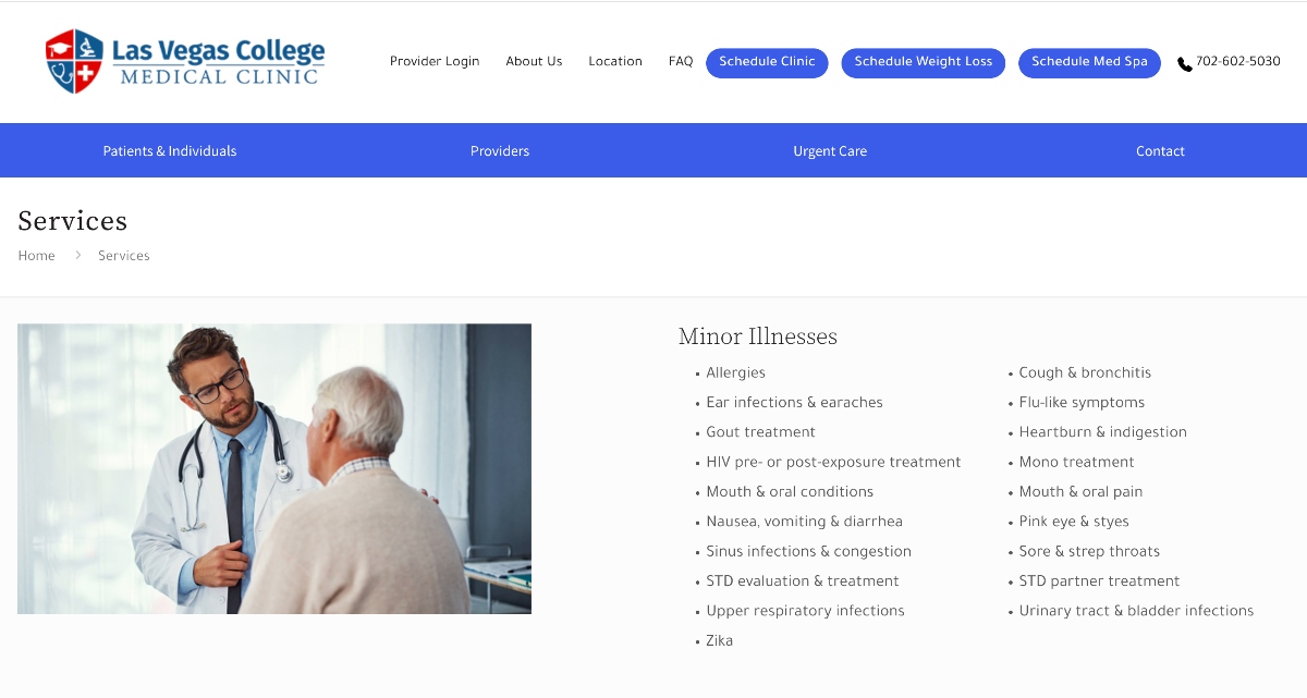 Las Vegas College Medical Clinic