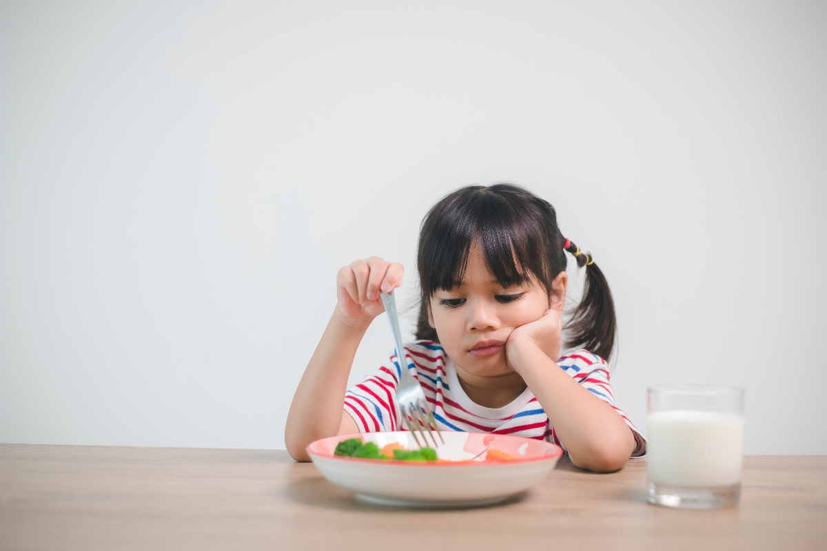 children and vegetables
