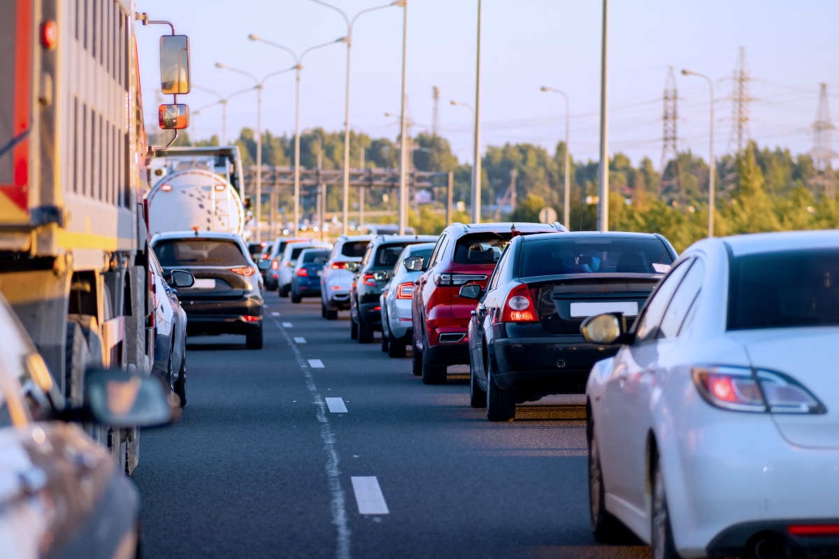 congestionamiento vial, automóviles, estrés
