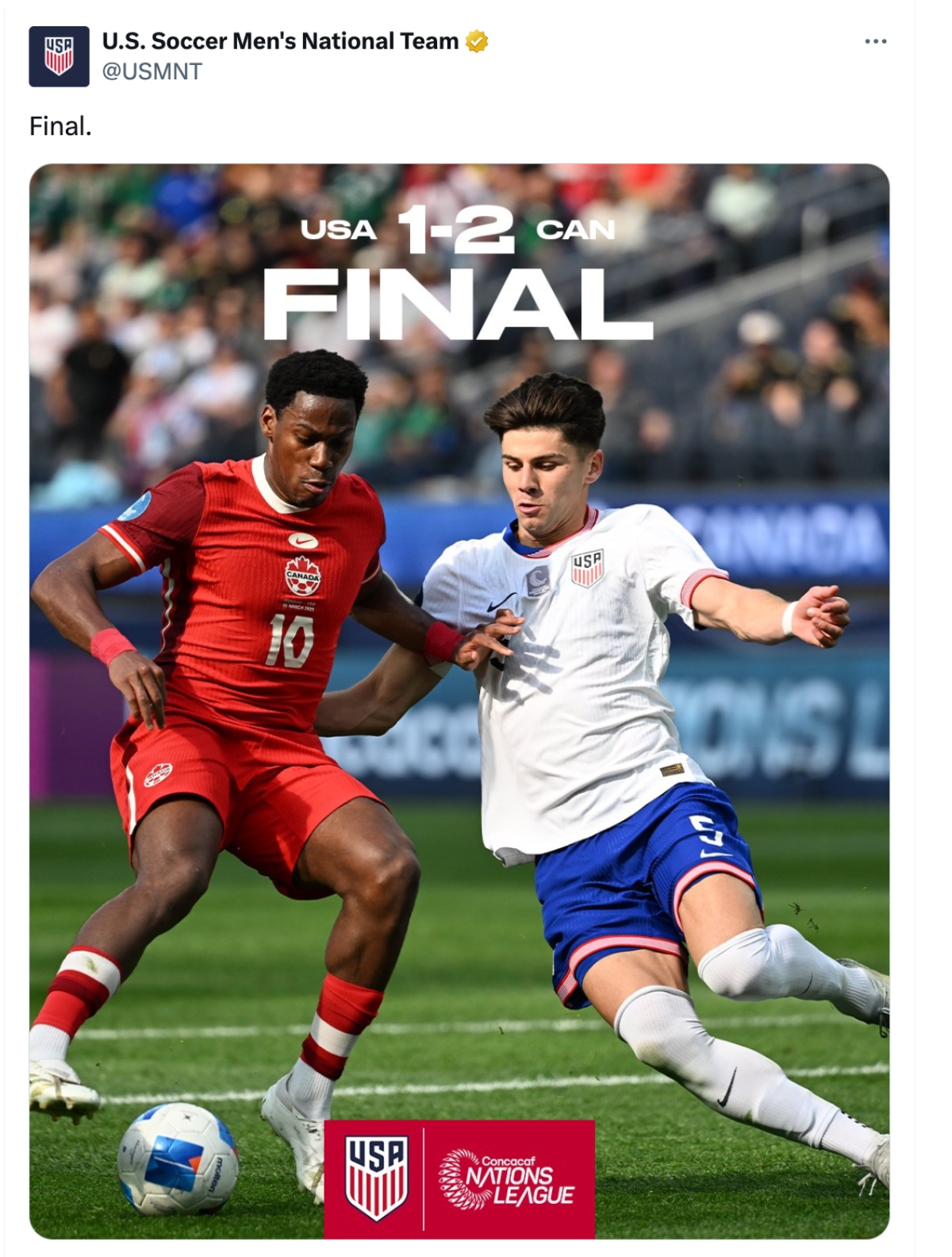 EEUU pierde Canadá, EEUU, Canadá, Concacaf Nations League, QuéOnnda