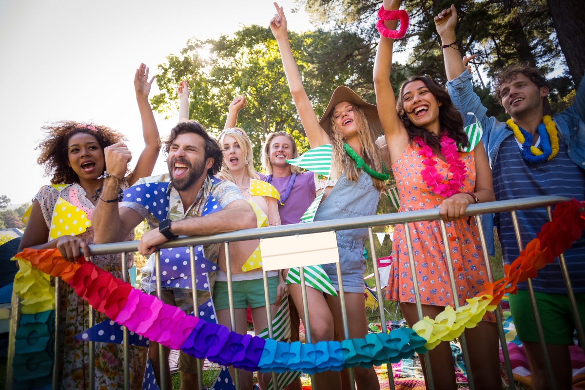 amigos, color, hispanos, latinos, festival