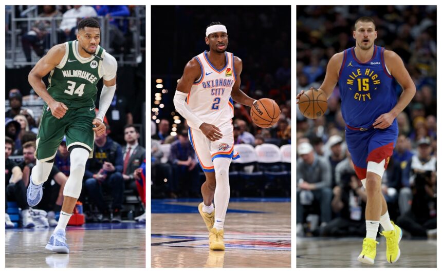 Finalistas MVP NBA 2025, MVP NBA 2025, Shai Gilgeous-Alexander, Nikola Jokic, Giannis Antetokounmpo