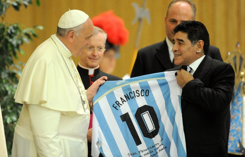 Papa Francisco Pelé Maradona, Papa Francisco Maradona, Papa Francisco, Maradona, QuéOnnda