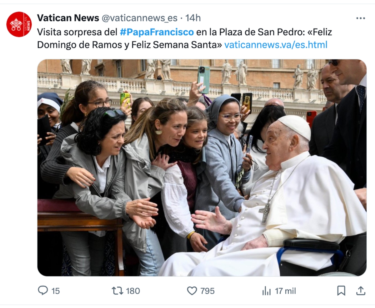 Papa Francisco Domingo Ramos, Papa Francisco, Domingo de Ramos, Semana Santa, QuéOnnda