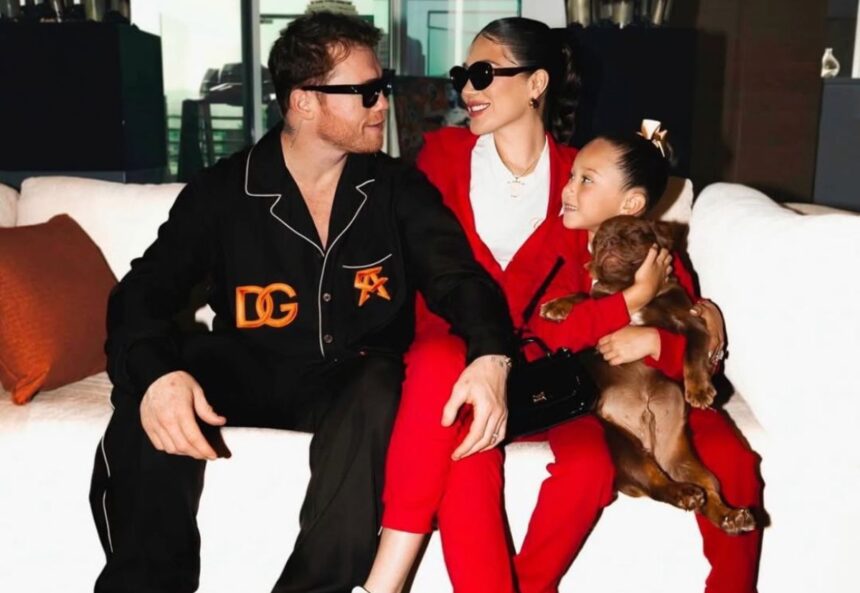 Canelo wife daughter by Saudi Arabia, Fernanda Gómez, Canelo, box