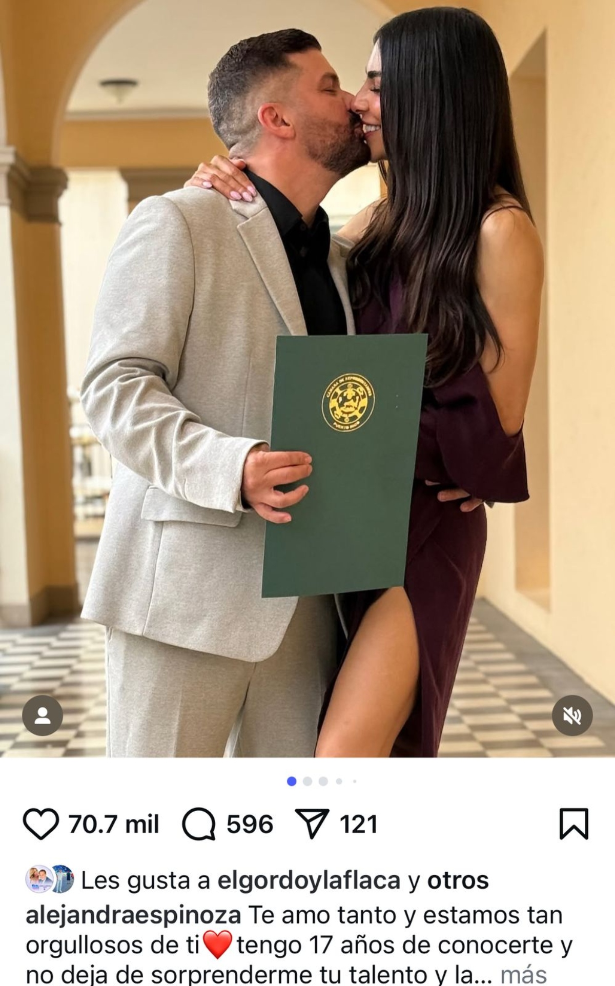 Alejandra Espinoza, famosos, esposo