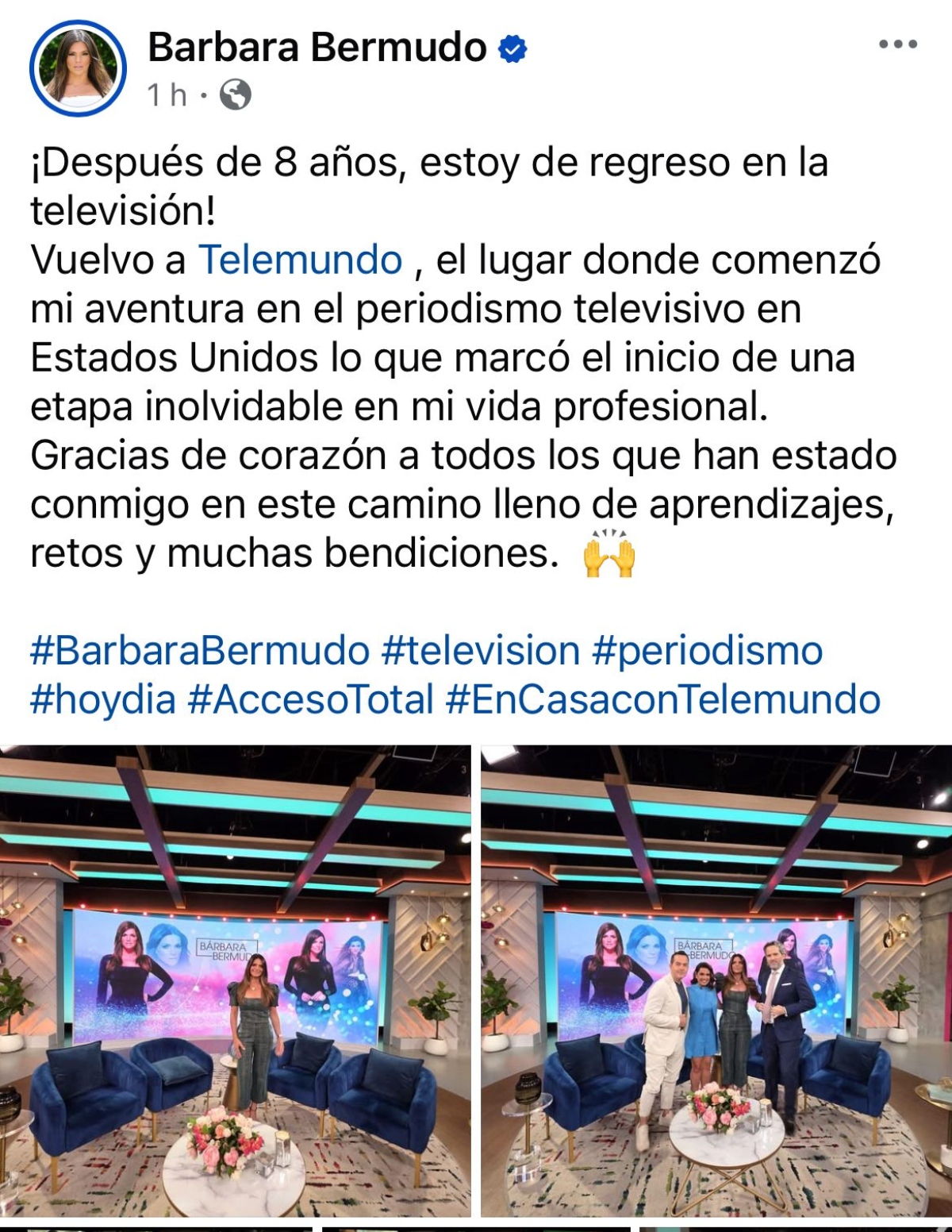 presentadora, televisión, Telemundo