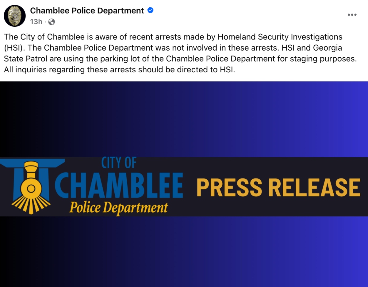 Chamblee Police Department, press release, arrests, police, QuéOnnda