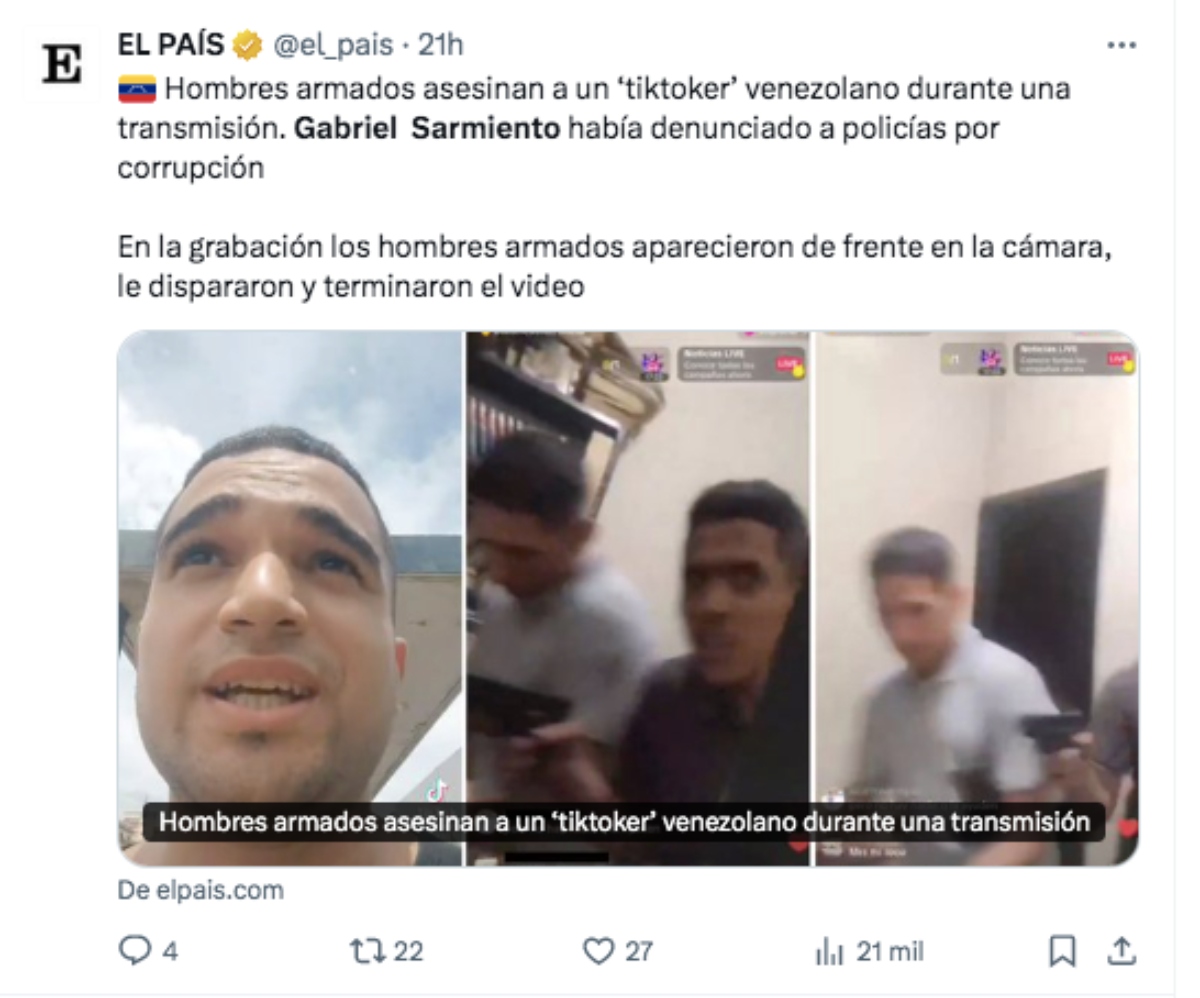 Gabriel Sarmiento, murder, TikTok