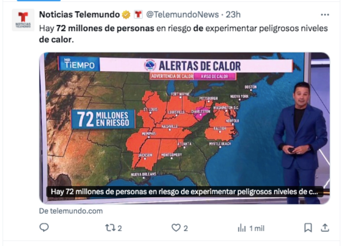 calor, Estados Unidos, temperatura
