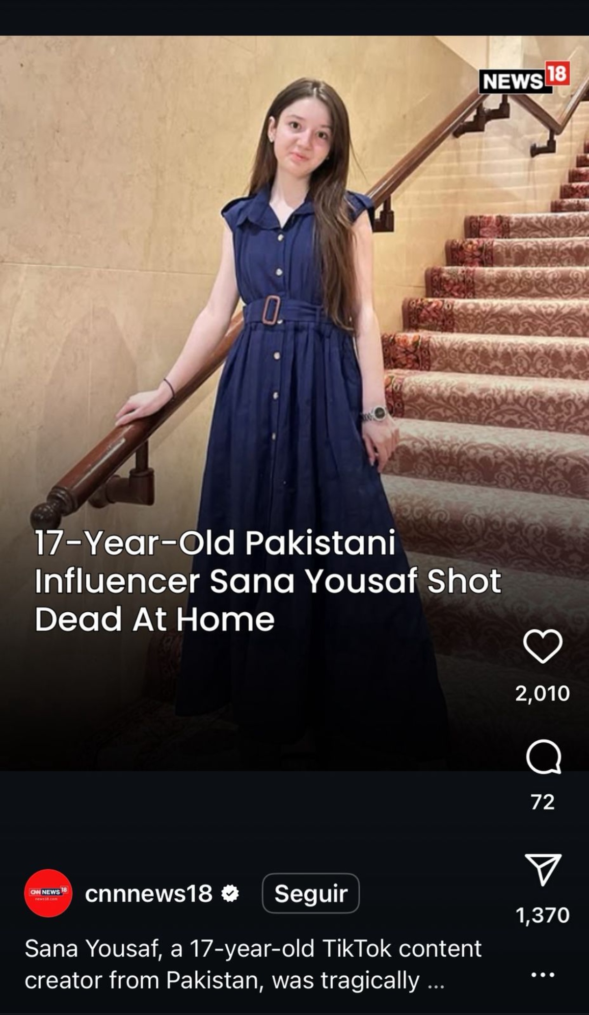 Sana Yousaf, crimen, tiktok