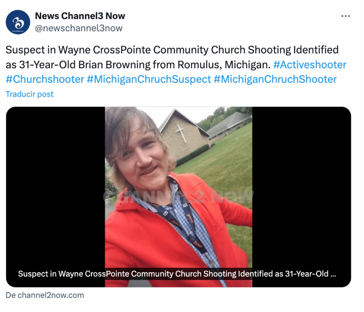 tiroteo en iglesia Michigan, Wayne, Michigan, tiroteo, QuéOnnda