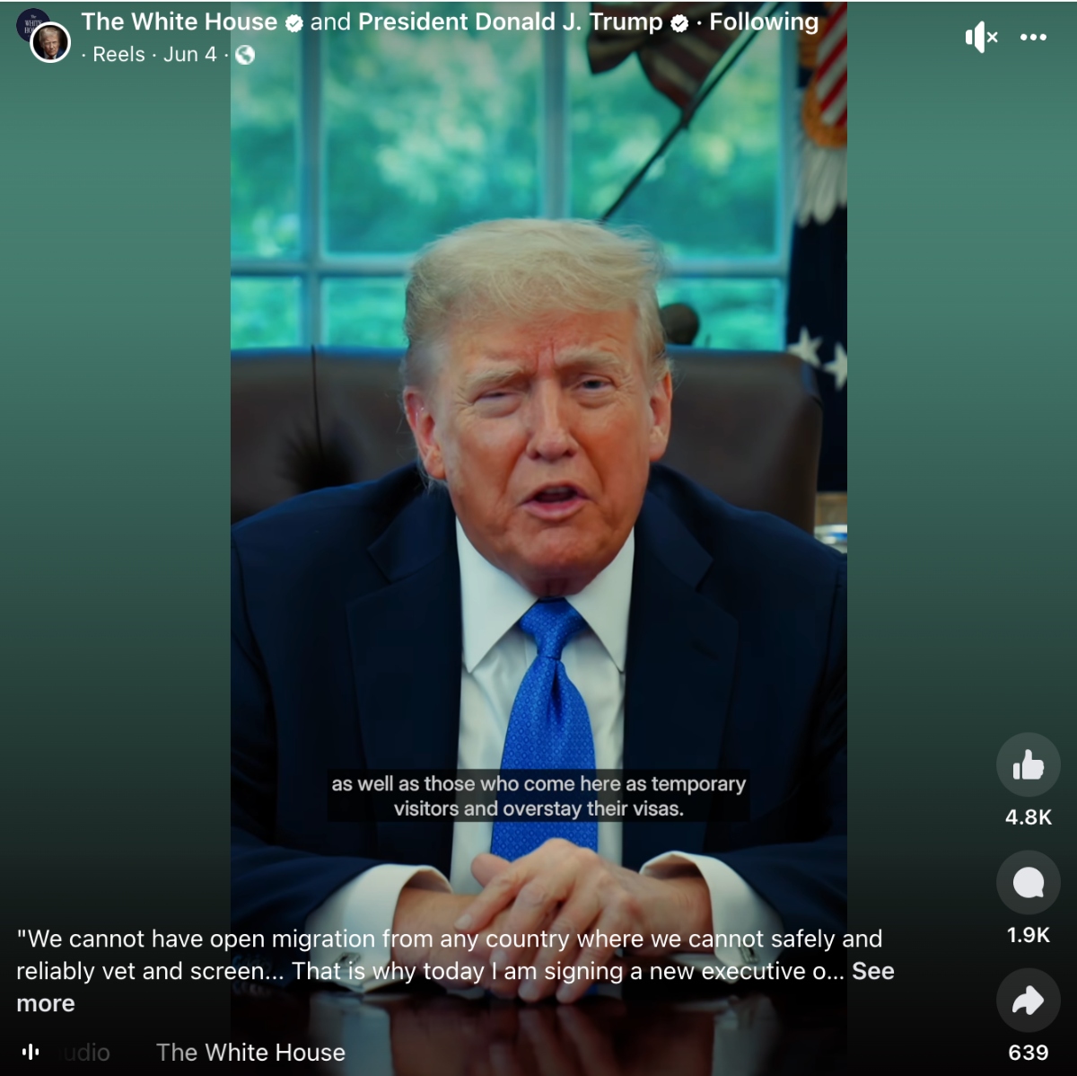 Trump reactivates immigration veto, immigration veto, immigration restrictions, Trump, QuéOnnda