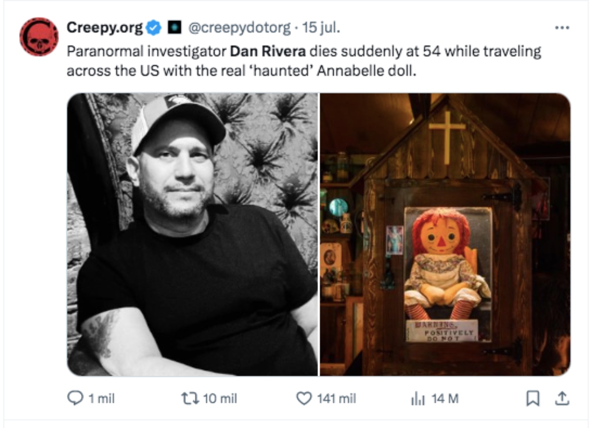 Dan Rivera, Annabelle, famosos