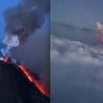volcán Klyuchevskoy, erupción