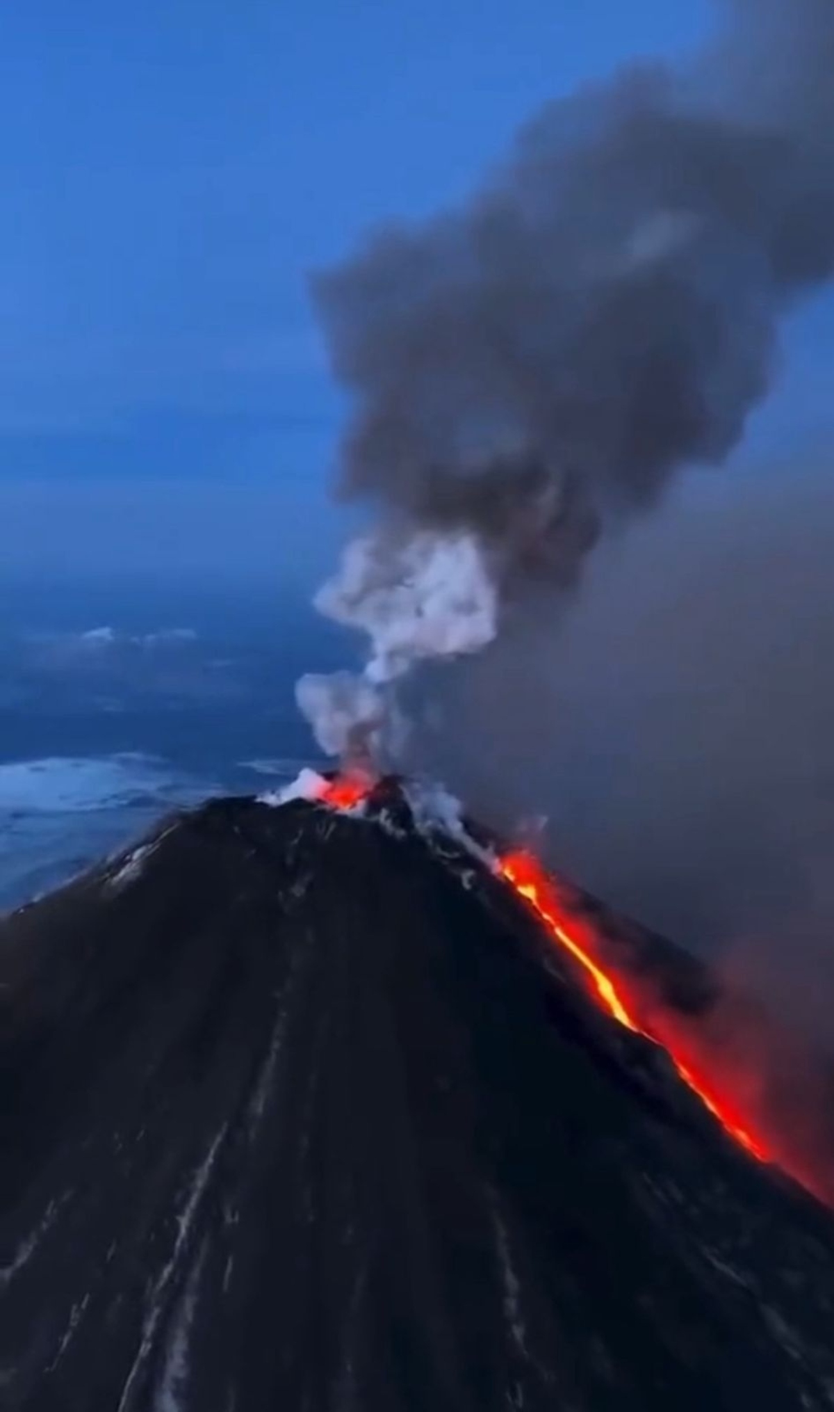 erupción, desastre, temblor