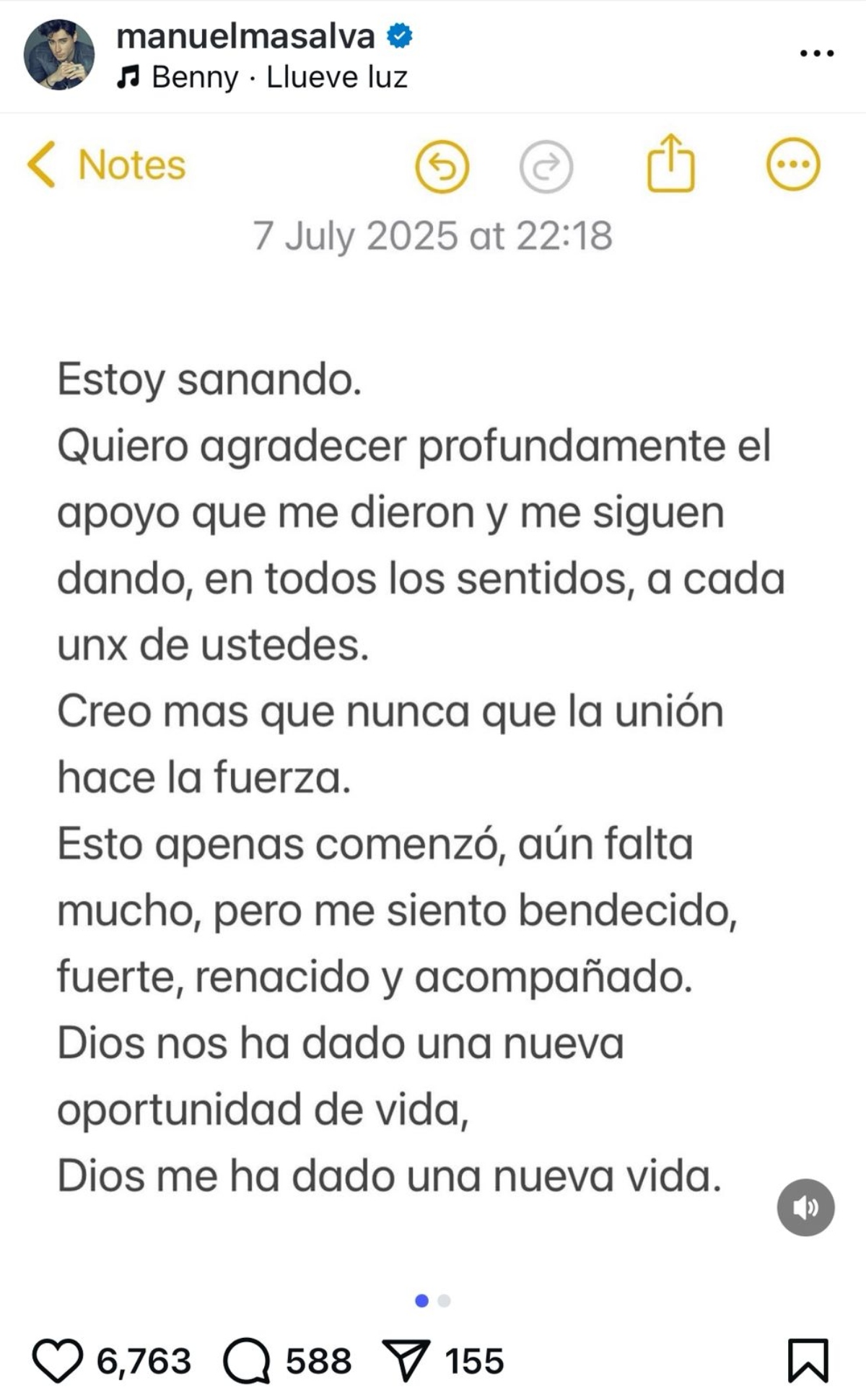 Manuel Masalva, famosos, coma