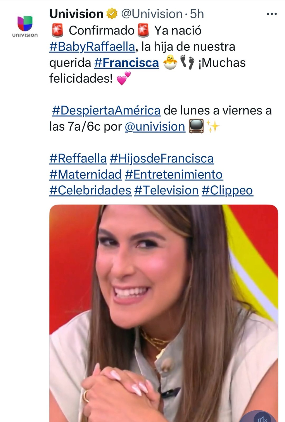 Despierta América, Francisca, television