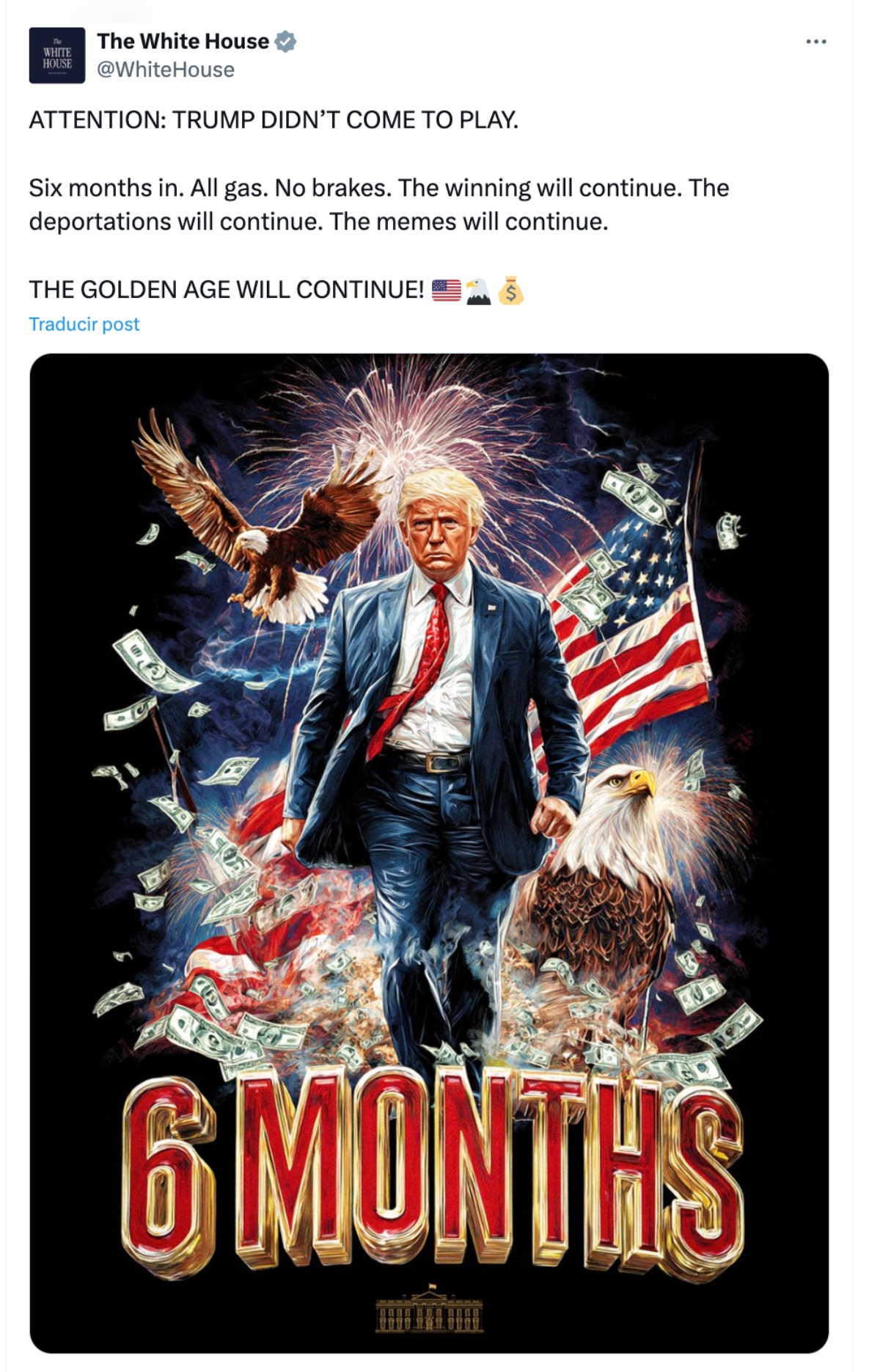 Trump six months, Trump, White House, six months in office, QuéOnnda