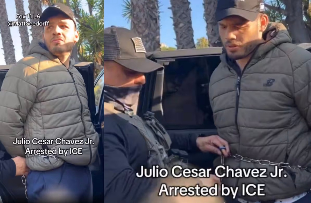 video arresto Chávez Jr, Julio César Chávez Jr, arresto Julio César Chávez Jr, ICE, QuéOnnda