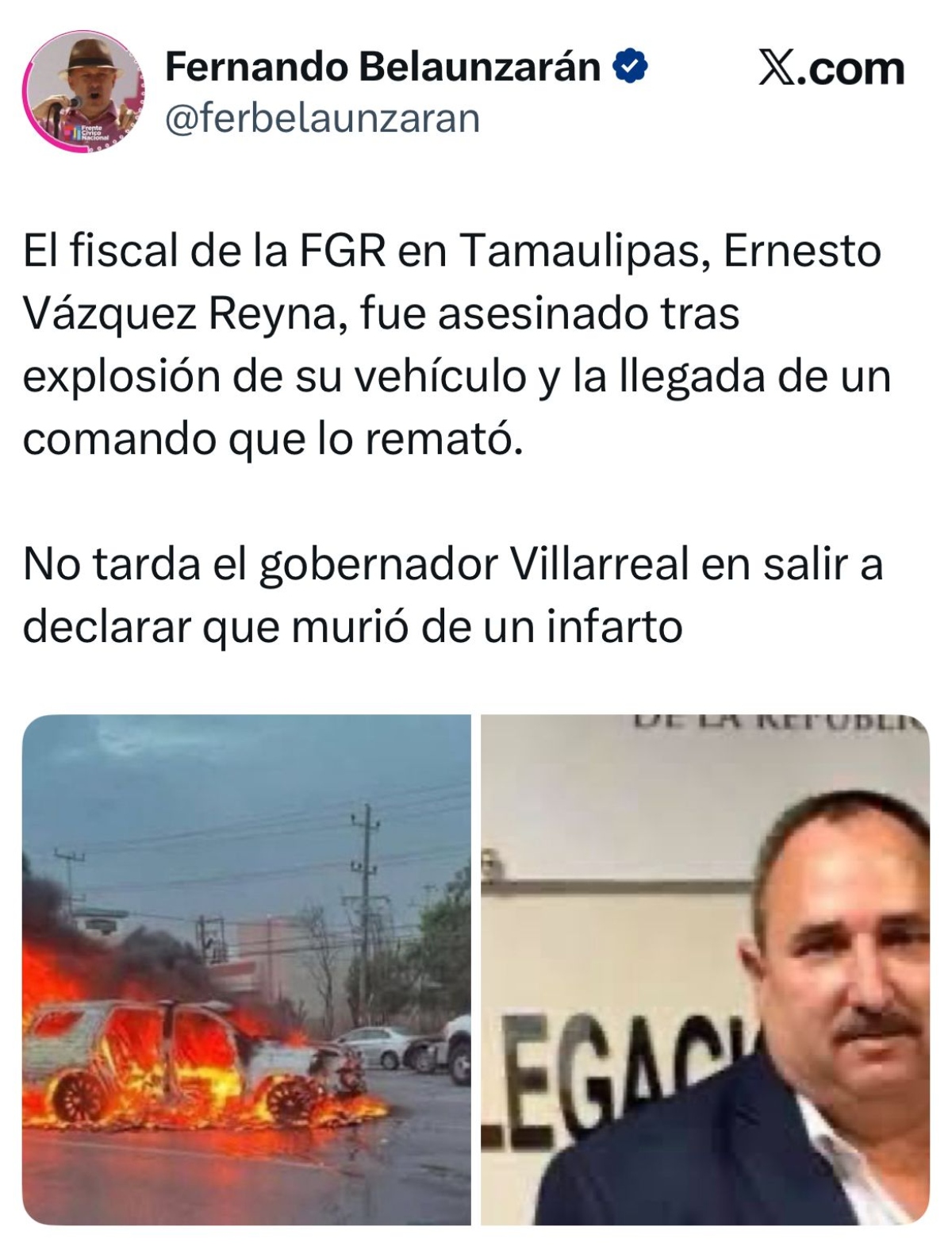 Ernesto Cuitláhuac Vázquez Reyna, crimen, aseainato
