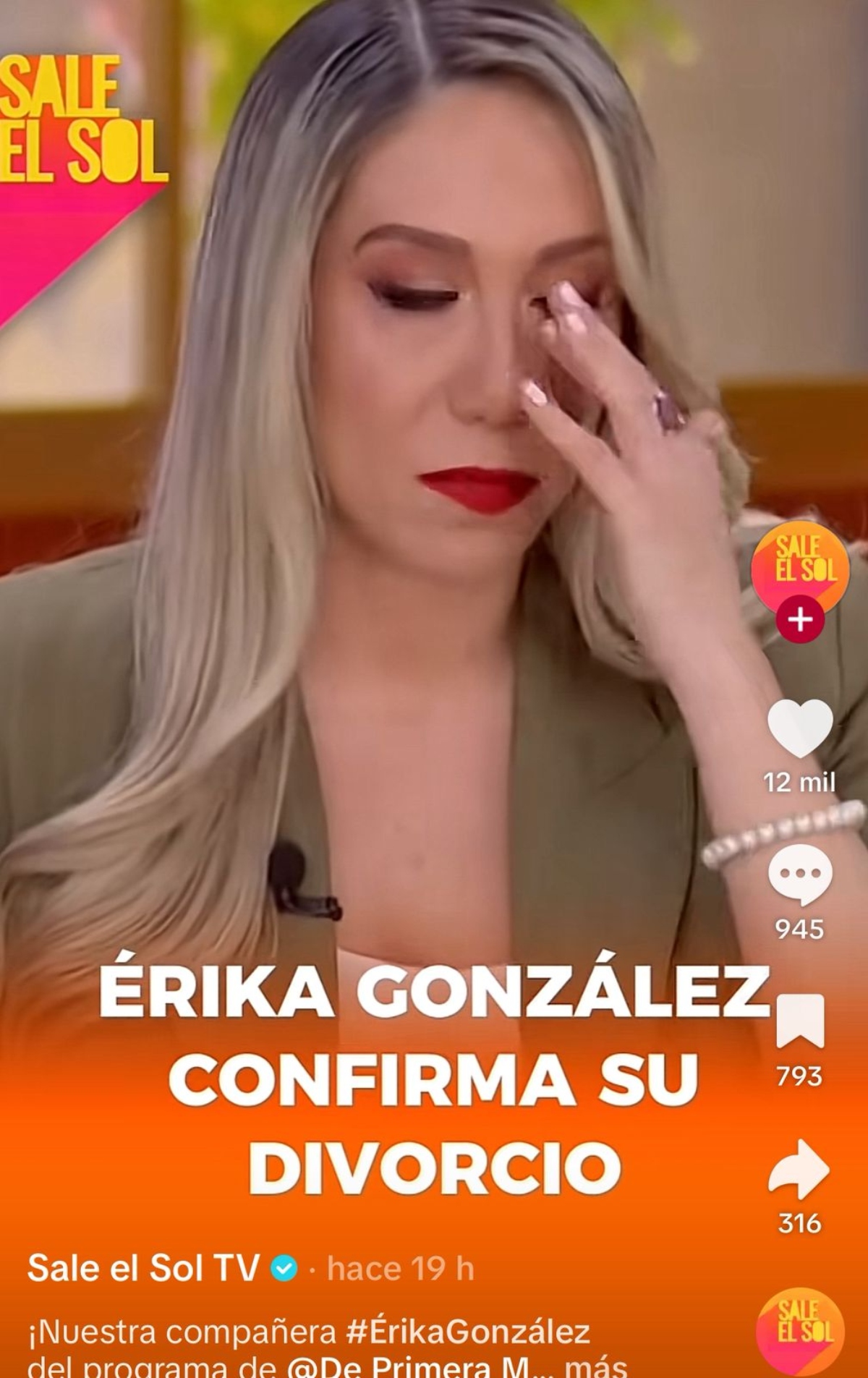 Érika González, famosos, televisión