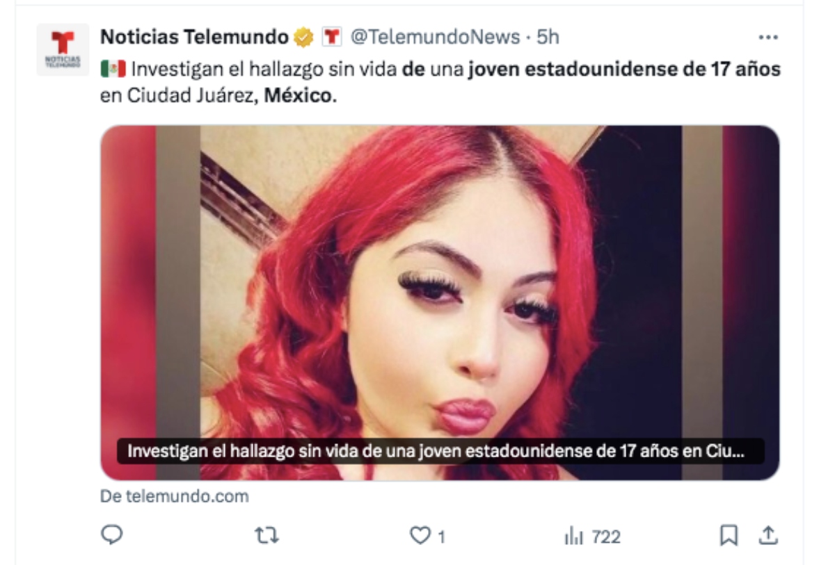 Dayana Llaguno, estadounidense