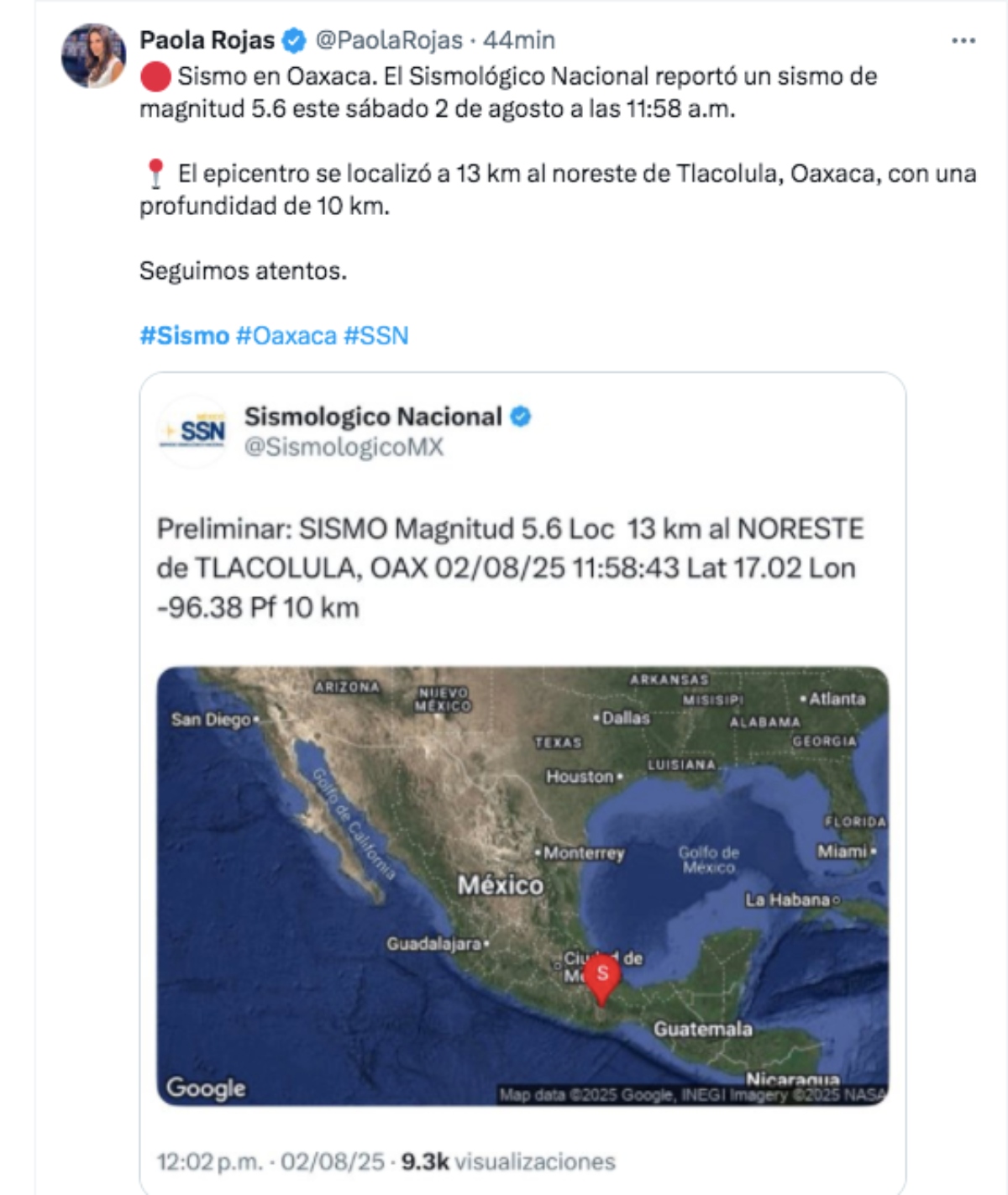 terremoto, México