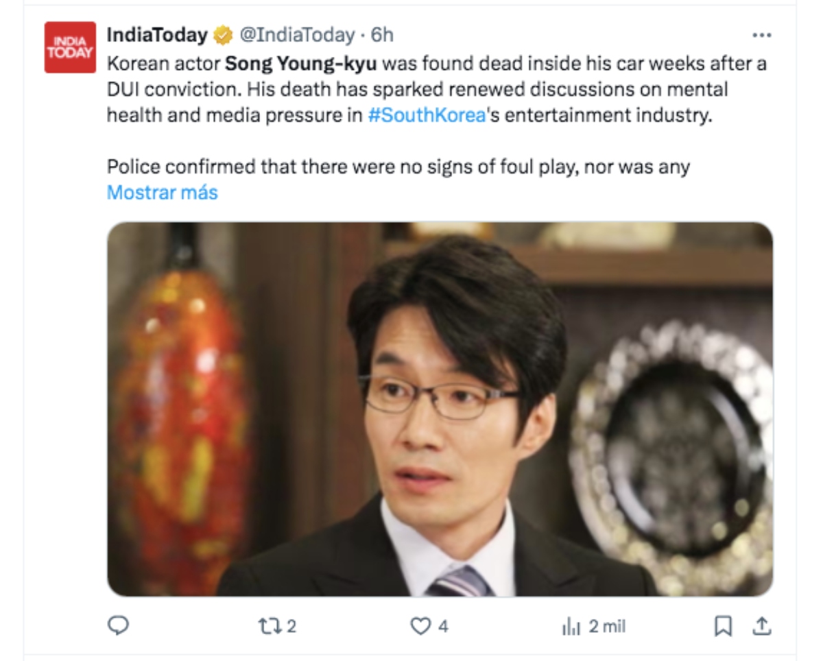 Song Young-kyu, actor, entertainment