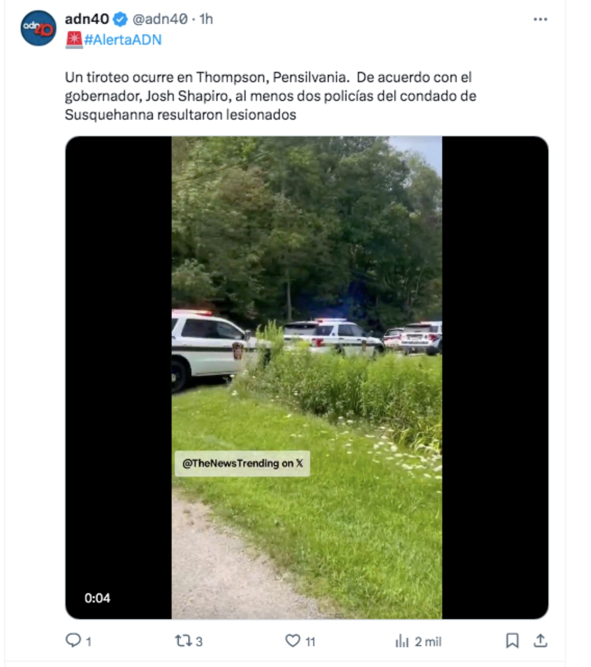 policía, tiroteo, Pensilvania 