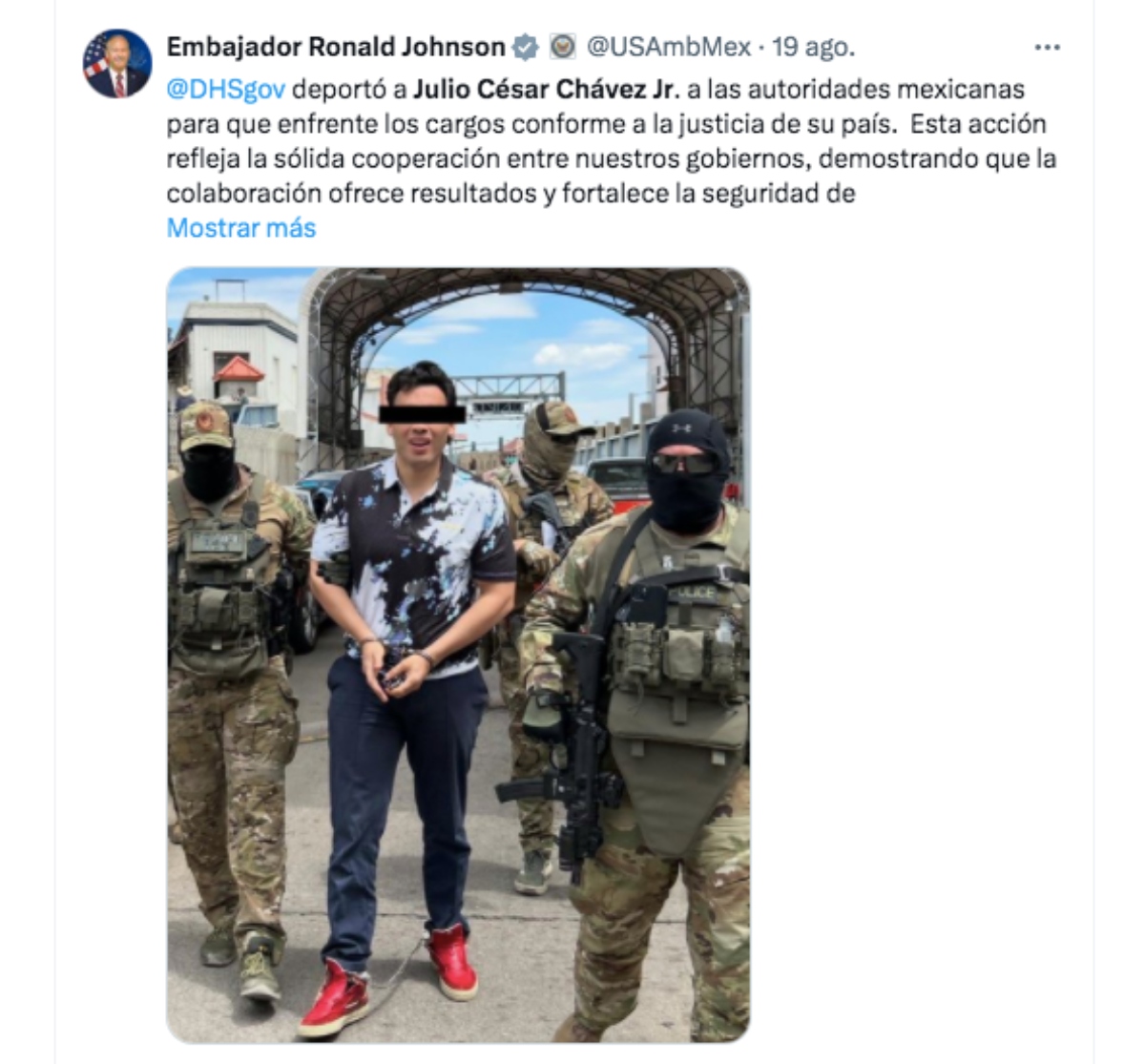 Julio césar Chávez Jr, política