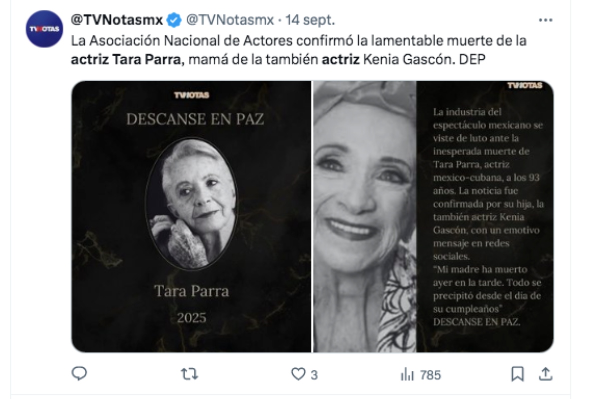 Tara Parra, actriz