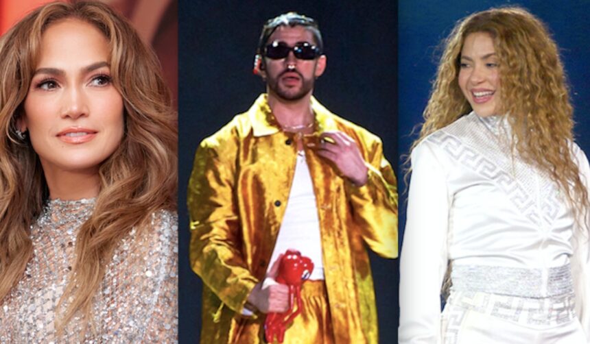 Shakira, Bad Bunny, Jennifer Lopez