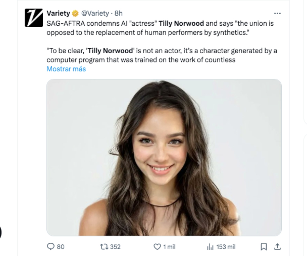 Tilly Norwood, Inteligencia Artificial