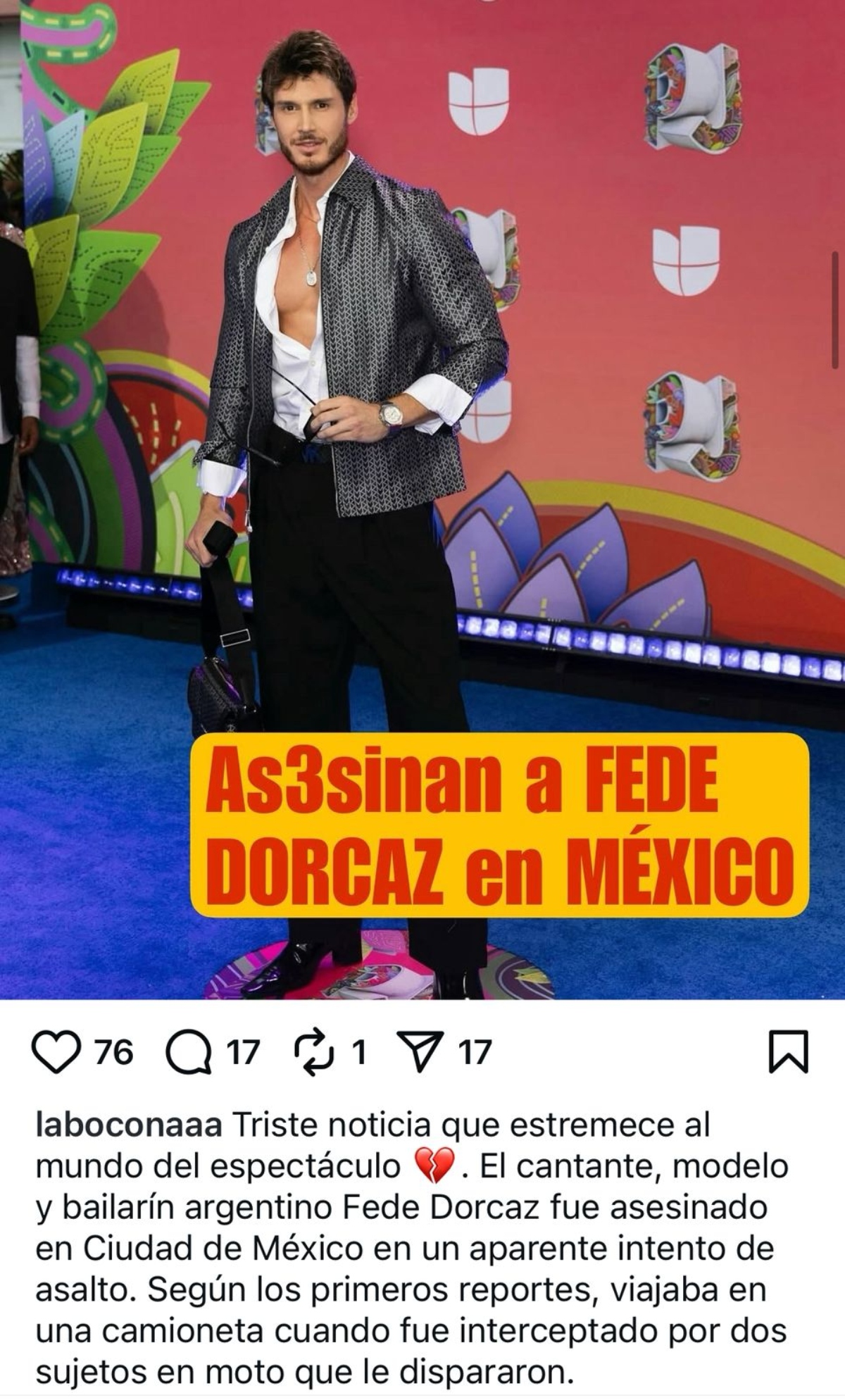 Fede Dorcaz, asesinato