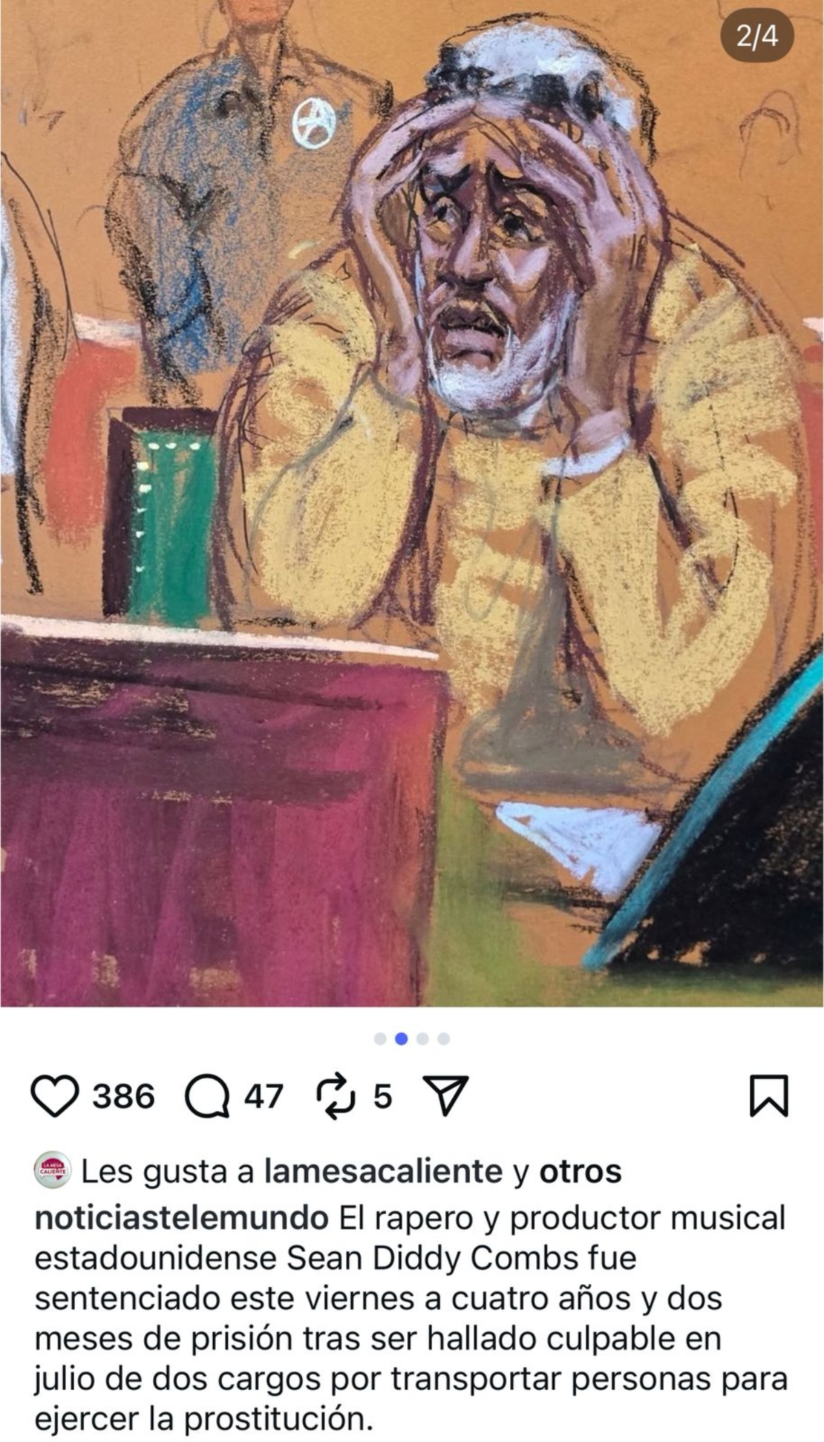 Sean Diddy Combs, sentencia