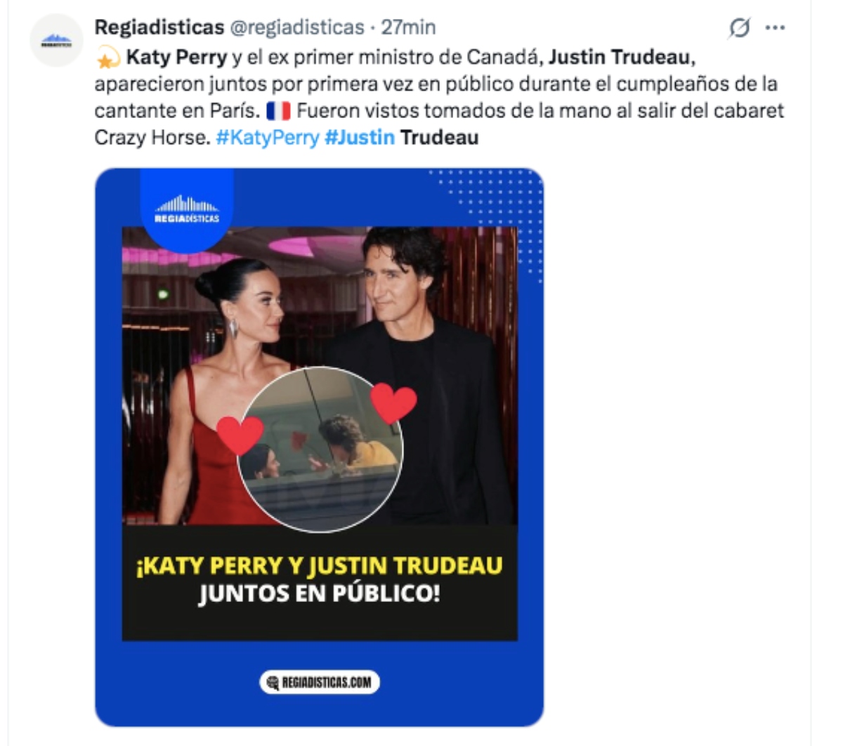 Katy Perry and Justin Trudeau