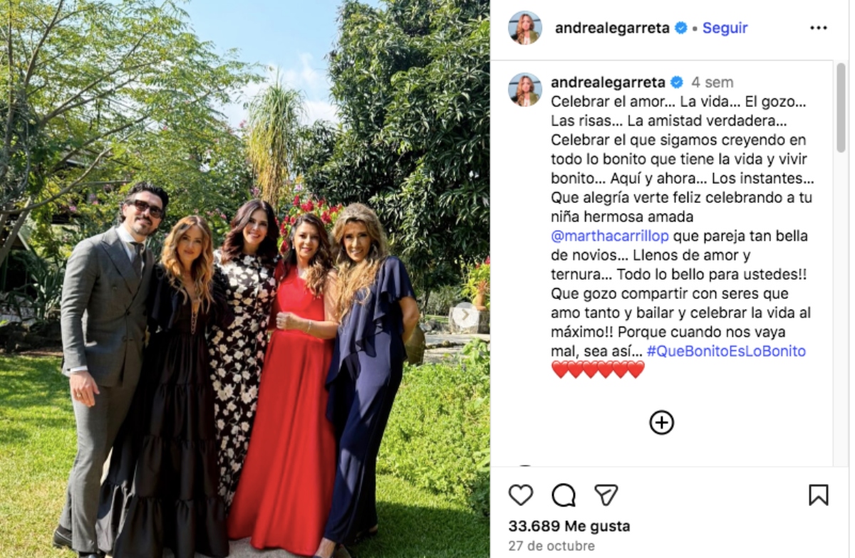 Andrea Legarreta, romance