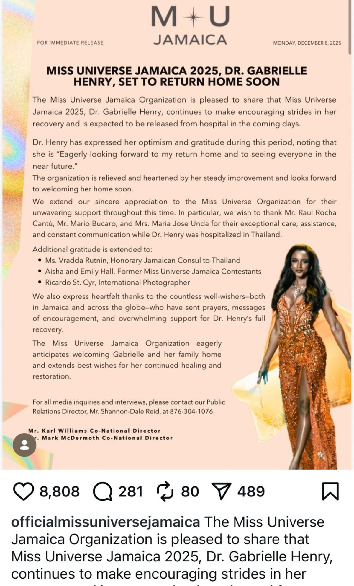 Gabrielle Henry, famosos