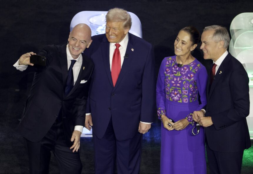 Trump y Sheinbaum coinciden, Trump, Sheinbaum, Sorteo Mundial 2026, QuéOnnda
