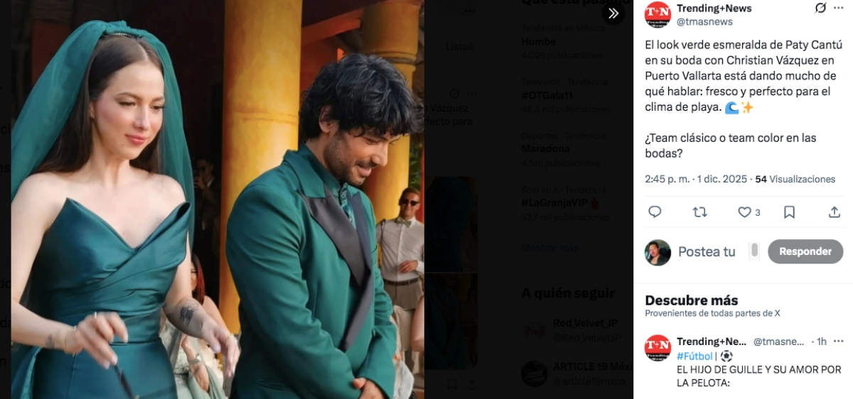 Paty Cantú, wedding