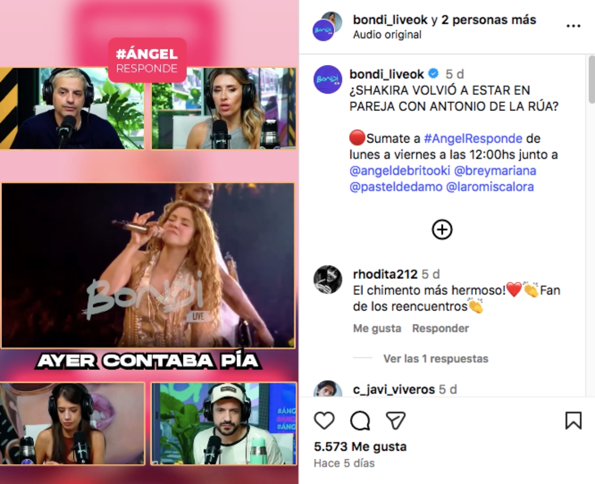 Shakira, Antonio de la Rúa