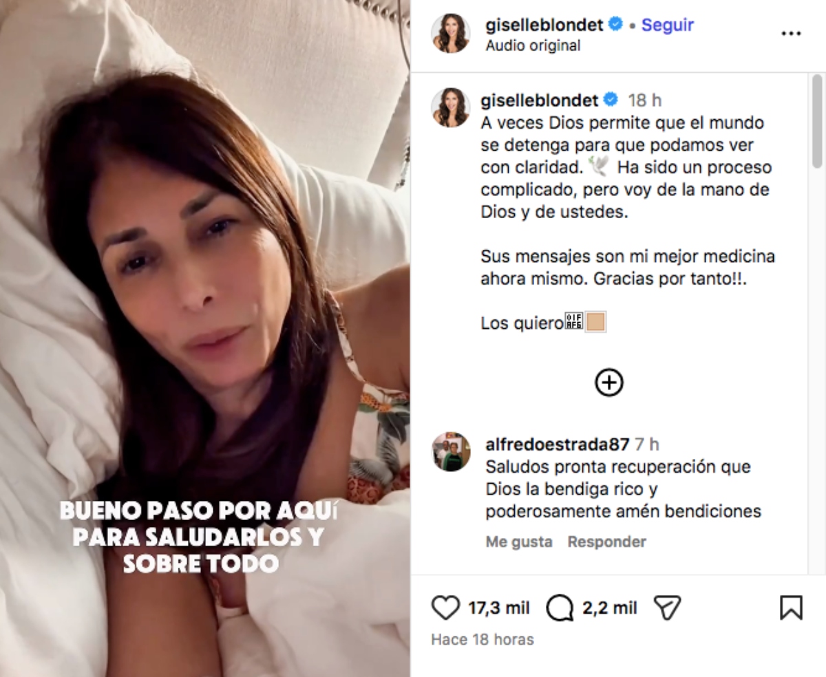 Giselle Blondet, health