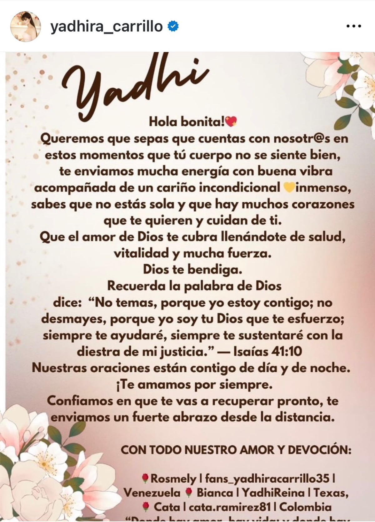 Yadhira Carillo, famosos